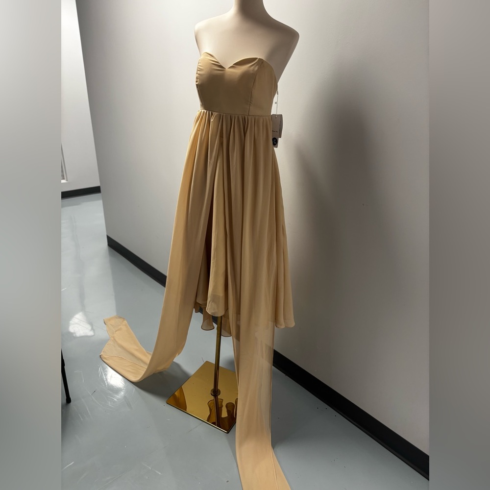 Elegant Cream Evening Gown
